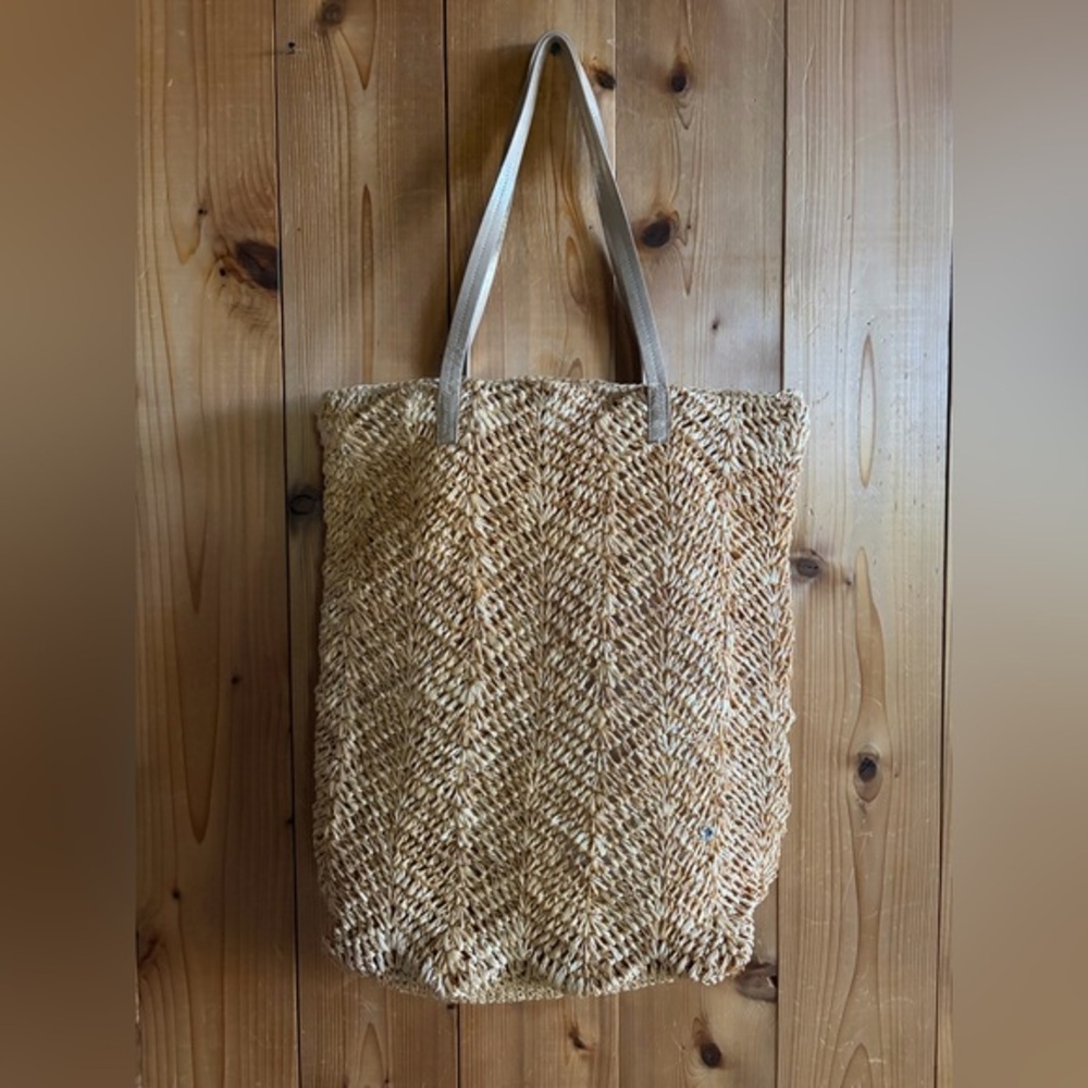 Flora Bella Woven Metallic Tote Bag